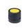 EN 526 Technopolymer Plastic Control Knobs, with Steel Insert Color of the cover cap: DGB - Yellow, RAL 1021, matte finish