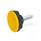 EN 636.4 Technopolymer Plastic Seven-Lobed Knobs, with Steel Threaded Stud, Ergostyle® Color: DGB - Yellow, RAL 1021, matte finish