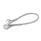 GN 111.8 Stainless Steel AISI 316 Retaining Cables, with 2 Key Rings or 1 Key Ring and 1 Mounting Tab Type: B - With 1 mounting tab and 1 key ring
Color: TR - Transparent