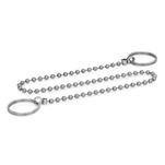 Stainless Steel Ball Chains, with 2 Key Rings
