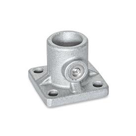 GN 162.8 Abrazaderas para conectores con placa base de aluminio, con tornillo prisionero Acabado: BL - Acabado liso, Acabado granallado mate