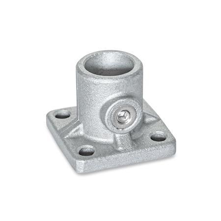 GN 162.8 Aluminum Base Plate Connector Clamps, with Set Screw Finish: BL - Plain, Matte shot-blasted finish