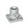 GN 162.8 Aluminum Base Plate Connector Clamps, with Set Screw Finish: BL - Plain finish, Matte shot-blasted finish