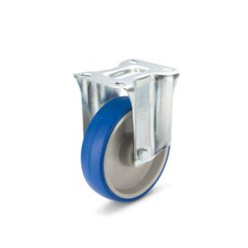 EN 22884 Steel / Stainless Steel Medium Duty Casters, Polyurethane Wheel Tread, Polyamide Wheel Core, Light Version Bearing type: G - Friction bearing<br />Bracket type: B - Rigid bracket<br />Coding: L - Light version<br />Bracket material: ST - Steel sheet metal