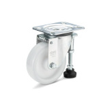 Steel Medium Duty Casters, Polyamide Wheel Tread / Core, Light Version, with Leveling Foot