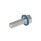 GN 1581 Stainless Steel Hex Head Screws, Low-Profile Head, Hygienic Design Finish: PL - Polished finish (Ra < 0.8 µm)
Sealing ring material: F - FKM