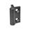 GN 437.3 Zinc Die-Cast Hinges, with Spring-Loaded Return Type: L2 - Spring-loaded return, closing, medium spring force
Color: SW - Black, RAL 9005, textured finish