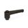 WN 304 Nylon Plastic Straight Adjustable Levers with Push Button, Tapped or Plain Bore Type, with Steel Components Lever color: SW - Black, RAL 9005, textured finish
Push button color: S - Black, RAL 9005