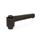 WN 304 Plastic Straight Adjustable Levers with Push Button, Tapped or Plain Bore Type, with Steel Components Lever color: SW - Black, RAL 9005, textured finish
Push button color: S - Black, RAL 9005