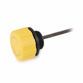 EN 552.6 Plastic Breather Caps, with or without Dipstick, with Splash Guards, ATEX Explosion Protective Type: B - With dipstick