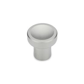 GN 676.5 Stainless Steel Push / Pull Knobs,  with Tapped Blind Hole, Plain or Knurled Rim Type: A - Without knurl