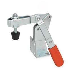 GN 812 Steel Vertical Acting Toggle Clamps, with Dual Flanged Mounting Base Type: CV - U-bar version, with two flanged washers and GN 708.1 spindle assembly