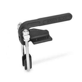GN 852.1 Steel Latch Type Toggle Clamps, Heavy Duty Type Type: T3 - With mounting holes, with U-bolt latch, with catch