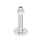GN 40 Steel Leveling Feet, Tapped Socket or Threaded Stud Type Type (Base): A0 - Without rubber pad / cap
Version (Stud / Socket): UK - With nut, internal hex at the top, wrench flat at the bottom