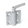 GN 437.2 Zinc Die-Cast Lockable Hinges, with Countersunk Bores Color: SR - Silver, RAL 9006, textured finish