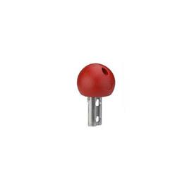 EN 5337.8 Plastic Keys for Safety Five-Lobed Knobs Type: CSF - With key, ball knob