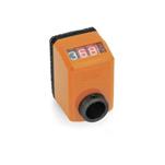 Technopolymer Plastic Digital Position Indicators, 3 Digit Display, Steel Shaft Receptacle