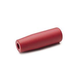 EN 519.2 Empuñaduras cilíndricas de plástico Color: RT - Rojo, RAL 3000, acabado mate