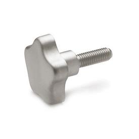 GN 5334.4 Stainless Steel AISI 316L Star Knobs, with Threaded Stud 