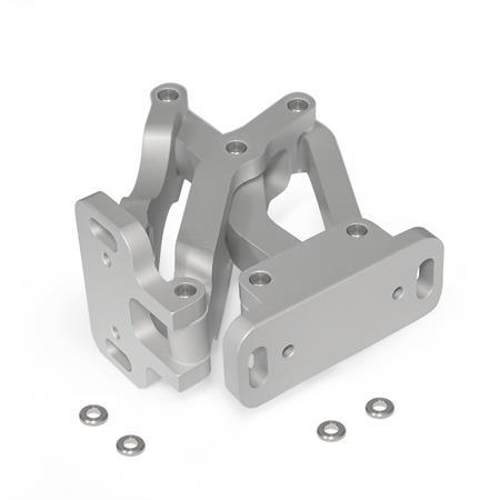 GN 7241 Aluminum Multiple-Joint Hinges, Concealed, with Opening Angle of 90° 