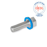 Stainless Steel Hex Head Screws, Low-Profile Head, Hygienic Design