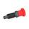 GN 817 Steel Indexing Plungers, Lock-Out and Non Lock-Out, with Multiple Pin Lengths, with Red Knob Type: B - Non lock-out, without lock nut
Color: RT - Red, RAL 3000, matte finish