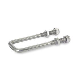 GN 951.2 Steel Square U-Bolts, for GN 852 / GN 852.1 / GN 852.3 Latch Type Toggle Clamps 
