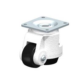  HRP-POA Rodajas de nivelación de servicio medio de acero, con Truck Lock integrado y accesorio de placa superior Type: G - Cojinete liso