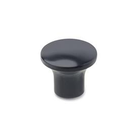 GN 76 Phenolic Plastic Mushroom Shaped Knobs, with Tapped Insert or Threaded Stud Type: D - With tapped hole
