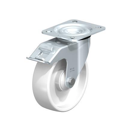  L-PO Zinc plated steel stamping, with Plate Mounting, Standard Bracket Series Type: K-FI - Ball bearing with stop-fix brake
