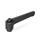WN 400 Plastic Fixed Clamping Levers, Tapped Type, with Steel Components Color: SW - Black, RAL 9005, textured finish
