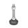 GN 343.8 Stainless Steel Leveling Feet, Plastic Base, Threaded Stud Type, with or without Rubber Pad Type: G - With rubber pad