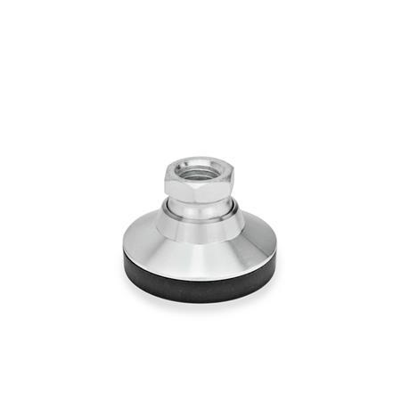 L6SS 1/4-20 Socket Leveling Pad 1" Base Stainless Steel 