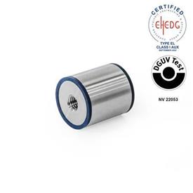 GN 6226 Stainless Steel AISI 316L Spacers in Hygienic Design Type: A2 - Through hole with continuous thread<br />Sealing ring material: H - H-NBR