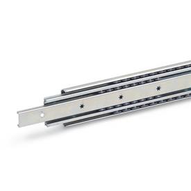 GN 1430 Steel Telescopic Slides, with Full Extension, Load Capacity up to 477 lbf 