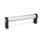 GN 333.1 Aluminum Tubular Handles, with Straight Handle Legs Type: A - Mounting from the back (tapped blind hole)
Finish: EL - Anodized finish, natural color