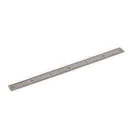 GN 711 Inch Size, Plastic or Stainless Steel Rulers, with Self-Adhesive Backing Material: NI - Stainless steel<br />Type: S - Figures vertically arranged (Figure sequences U, M, O)<br />Figure sequences: M