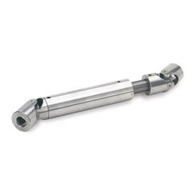 GN 808.2 Steel Universal Joint Shafts with Friction Bearing, with Extended Shaft Length 