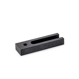 GN 9190.3 Steel Slotted Support Blocks for Side Clamps GN 9190 / GN 9190.1 / GN 9190.2 