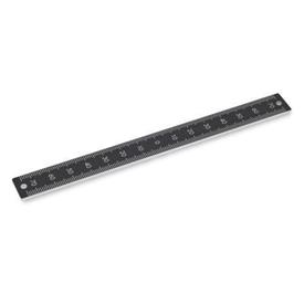 GN 711.2 Aluminum Rulers, with Mounting Holes Type: S - Figures vertically arranged (Figure sequences U, M, O)<br />Figure sequence: M