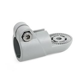 EN 276.9 Plastic Swivel Clamp Connectors Type: IV - With internal serration<br />Color: GR - Gray, RAL 7040, matte finish
