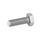 GN 933.5 Stainless Steel Hex Head Screws, with Brass / Plastic Tip or Ball End Type: KU - Plastic tip (Polyacetal POM)