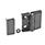 GN 238 Zinc Die-Cast Hinges, Adjustable, with Cover Caps Type: EJ - Adjustable on one side
Color: SW - Black, RAL 9005, textured finish
