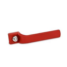 GN 120.3 Zinc Die-Cast Internal Cabinet Handles, for Latches Color: RS - Red, RAL 3000, textured finish