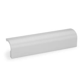 GN 730 Extruded Aluminum Ledge Handles, with Tapped Holes Finish: EL - Anodized finish, natural color