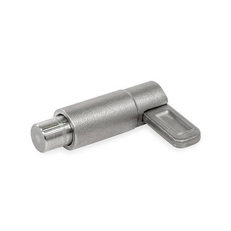 Indexing Plungers GN 722.4: Stainless Steel, Lock-Out, Weldable, with Latch