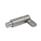 GN 722.4 Stainless Steel Indexing Plungers, Lock-Out, Weldable, with Latch Type: V - Round, with latch, fixed (riveted)