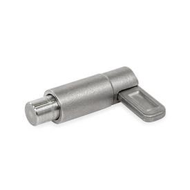 GN 722.4 Stainless Steel Indexing Plungers, Lock-Out, Weldable, with Latch Type: VU - Round, with latch, unassembled