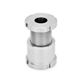 WincoLEVEL-IT 12TLVT/DN Series LPSO Carbon Steel Tapped Socket Type Leveling Mount with Delrin Base 1-8 Thread Size J.W Inch Size 2400lbs Maximum Load Capacity Inc. Yellow Zinc Plated Finish 