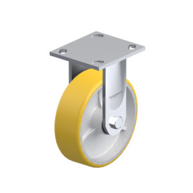 WN 22887.1 Steel Medium Duty Casters, Polyurethane Wheel Tread, Cast Iron Wheel Core, Medium Version Bracket type: B - Rigid bracket